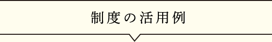 制度の活用例